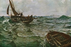 À la dérive, vers 1890-1930 - Charles Napier Hemy