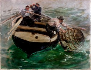 Remontée des Casiers à Homards - Charles Napier Hemy