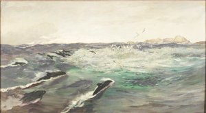 Marsouins chassant le maquereau - Charles Napier Hemy