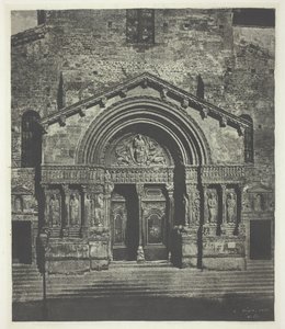 Arles : Le porche ouest de Saint-Trophime, 21 octobre 1854, imprimé en 1982 - Charles Nègre