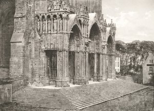 Cathédrale de Chartres - Portique du Midi XIIe Siècle, c. 1854, imprimé c. 1857 - Charles Nègre