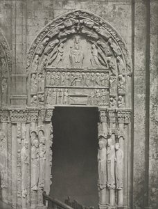 Cathédrale de Chartres : Porte droite du portail royal avec Notre-Dame de Chartres - Charles Nègre