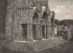Planche XII Cathédrale de Chartres, Portique du Midi Planche XII Cathédrale de Chartres..., 1855 - Charles Nègre