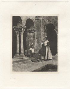Planche II – Deux Arlésiennes dans le cloître de Saint-Trophime d