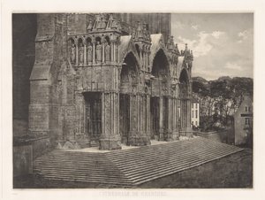 Planche XII – Cathédrale de Chartres, Portique du Midi - Charles Nègre, André Jammes