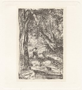 Planche XI – Le Bûcheron - Charles Nègre, Jean Baptiste Camille Corot, André Jammes