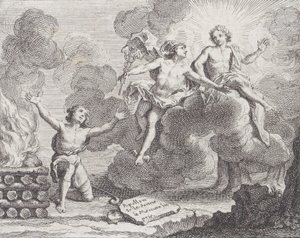 Apollon, Mercure et les bergères, Fable X dans La Motte, Fables Nouvelles, 1719