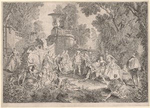 Le jeu de colin-maillard - Charles Nicolas Cochin