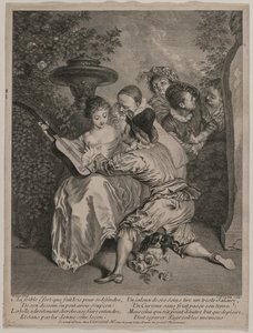 Le Romancier, 1727 - Charles Nicolas Cochin