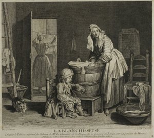 La lavandière - Charles Nicolas Cochin I