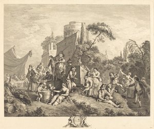 Fête de village - Charles Nicolas Cochin I after François Boucher