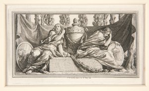Vignette funéraire pour Mme. de France, Duchesse de Parme - Charles Nicolas Cochin the younger