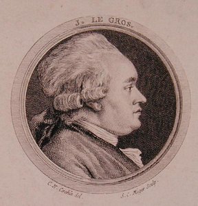 Portrait de Joseph Le Gros (1739-93) gravé par Simon Charles Miger (1736-1820) - Charles Nicolas II (after) Cochin