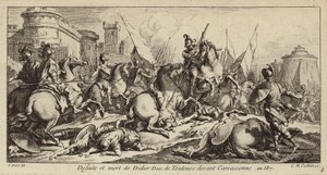 Défaite et mort de Didier de Toulouse devant Carcassonne, 587 - Charles Nicolas II Cochin