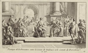 Partage de la Provence entre les comtes de Toulouse et de Barcelone, 1125 - Charles Nicolas II Cochin
