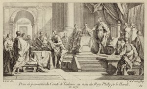 Prise de possession du comté de Toulouse au nom du roi Philippe III de France - Charles Nicolas II Cochin