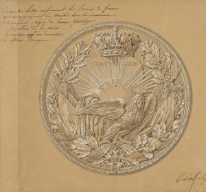 Conception pour la médaille commémorant la Charte de 1830 - Charles Nicolas Odiot