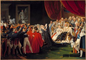 La Duchesse de Berry présentant son fils le Duc de Bordeaux au peuple et à l