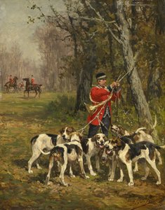 Chiens de chasse, vers 1850-97 - Charles Oliver de Penne