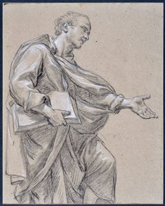 Figure drapée tenant un livre - Charles Parrocel