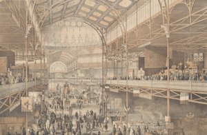 Vue intérieure du Crystal Palace de New York, 1853