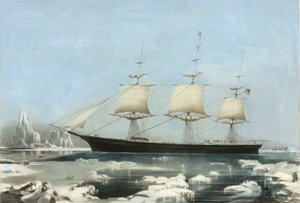 Clipper Ship Red Jacket - Dans la glace au large du Cap Horn, lors de son passage d