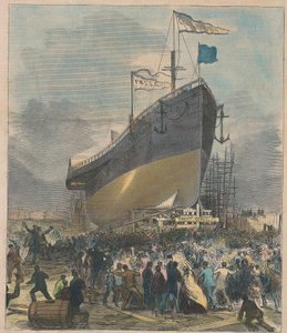 Lancement du vapeur de mer Great Republic, pub. 24 novembre 1866 - Charles Parsons
