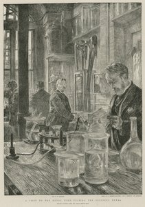 Une visite à la Monnaie royale; test du métal précieux (gravure) - Charles Paul Renouard