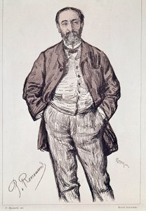 Portrait de Camille Saint-Saëns, compositeur français, XXe siècle (gravure)