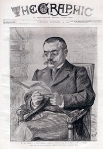 Portrait de Théophile Delcassé (1852-1923), homme politique français et ministre des Affaires étrangères - Charles Paul Renouard