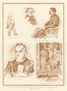 Croquis de la vie à Rambouillet pendant les vacances du président Loubet