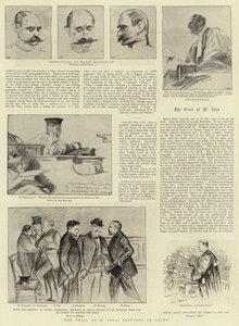 Le Procès de M. Zola, croquis au tribunal