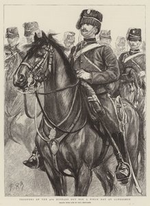 Cavaliers du 4e Hussards en sortie à Aldershot - Charles Paul Renouard