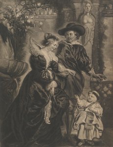 Rubens, sa femme, Helena Fourment, et leur enfant, vers 1770 - Charles Phillips