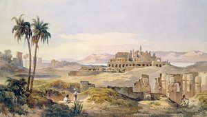 Vue des ruines de Karnak en Égypte - Charles Pierron