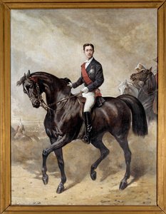 Portrait équestre du prince impérial Eugène Louis Napoléon, fils de Napoléon III