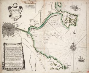 Carte correcte de la ville et du port de Dublin, Irlande - Charles Price