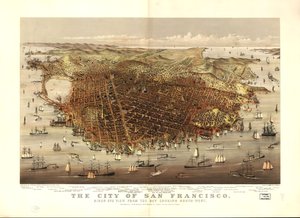 La ville de San Francisco. Vue à vol d