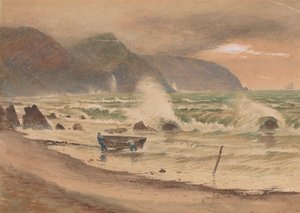 Paysage avec deux hommes et un bateau - Charles Reginald Aston