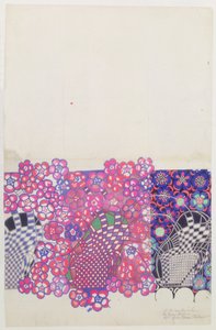 Motif de fleur de tabac bleu et rose - Charles Rennie Mackintosh