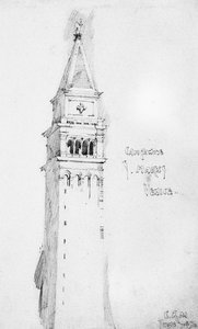 Campanile, S. Marks, Venise, 1891