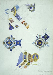 Décoration de plafond, Certosa di Pavia, 1891 - Charles Rennie Mackintosh
