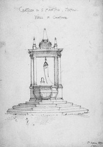 Certosa di S. Martino, Naples, Puits dans la cour, 1891 - Charles Rennie Mackintosh