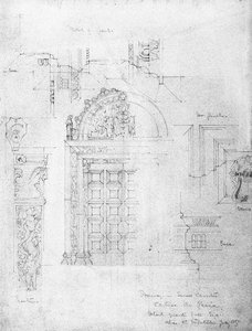 Porte dans le Petit Cloître, Certosa di Pavia, 1891