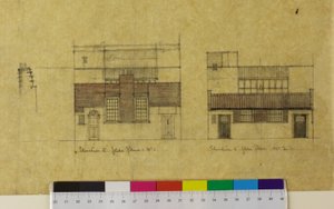 Studio de Harold Squire : élévations, élévation alternative à Glebe Place - Charles Rennie Mackintosh