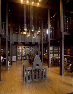 Vue intérieure de la salle de lecture de l