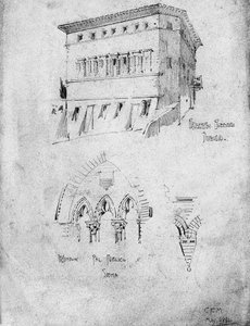 Palazzo Pollini et Fenêtre dans le Palazzo Pubblico, Sienne, 1891
