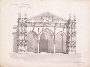 Cathédrale de Palerme, étude du porche d