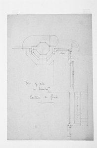 Plan du puits dans les lavabos, Certosa di Pavia, 1891 - Charles Rennie Mackintosh