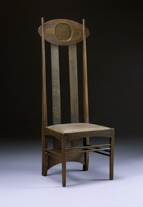 Chaise haute rare et importante, vers 1898-99